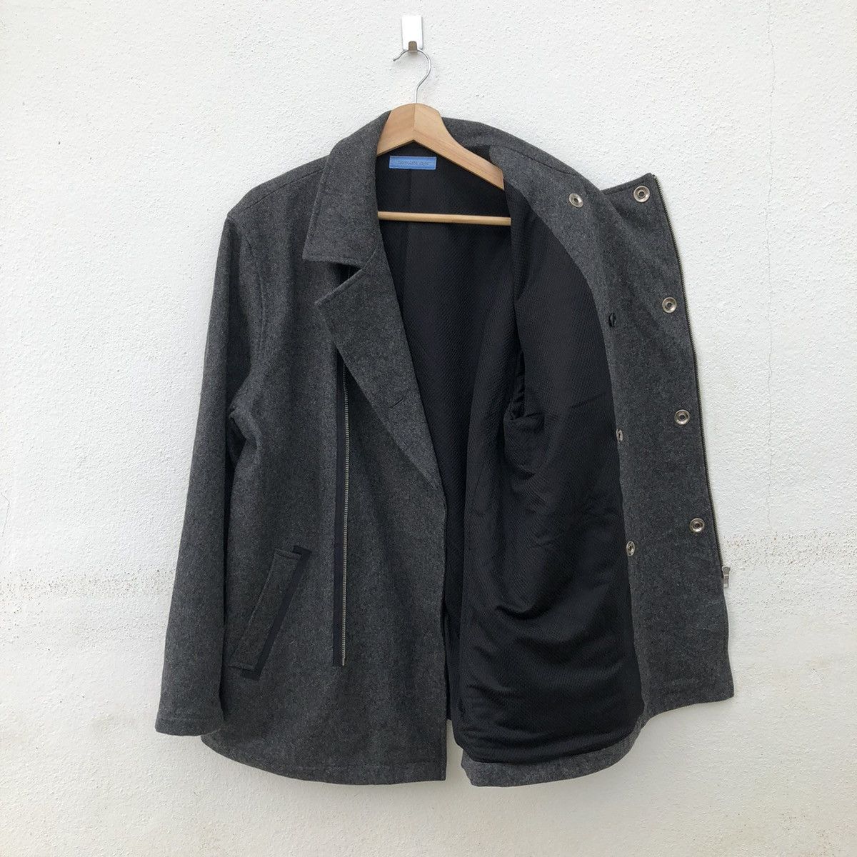 Japanese Brand 🔥VINTAGE WOOL JACKET BIKER DOUBLE BREAST STIMULATE X'TYLE Size US L / EU 52-54 / 3 - 3 Thumbnail