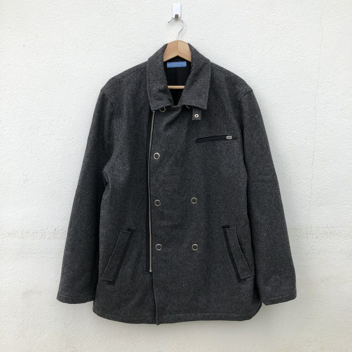 Japanese Brand 🔥VINTAGE WOOL JACKET BIKER DOUBLE BREAST STIMULATE X'TYLE Size US L / EU 52-54 / 3 - 8 Thumbnail