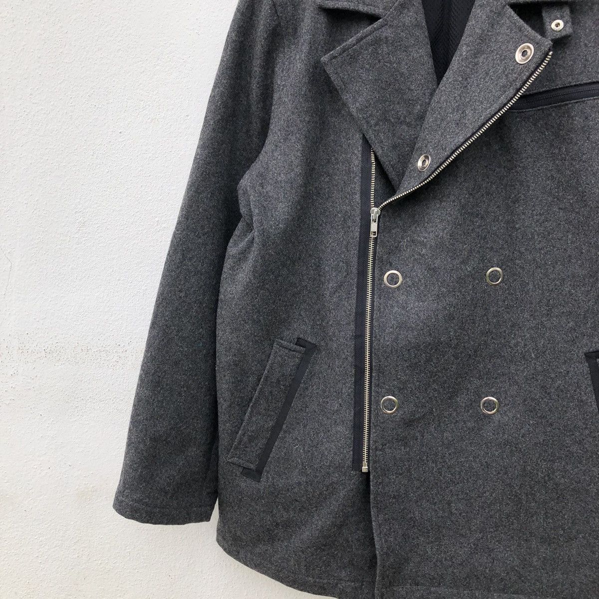 Japanese Brand 🔥VINTAGE WOOL JACKET BIKER DOUBLE BREAST STIMULATE X'TYLE Size US L / EU 52-54 / 3 - 5 Thumbnail