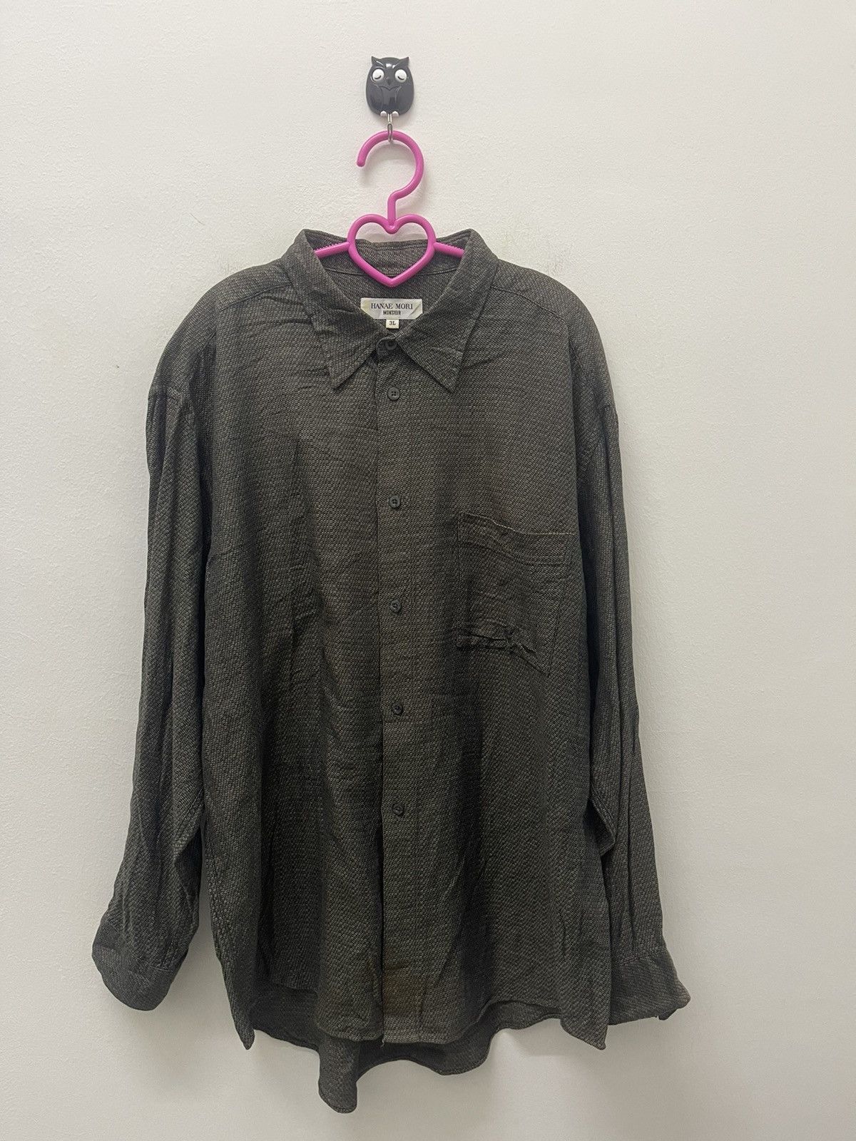 Hanae Mori Rare Vintage HANAE MORI Monsieur Single Pocket Button Up Size US L / EU 52-54 / 3 - 1 Thumbnail