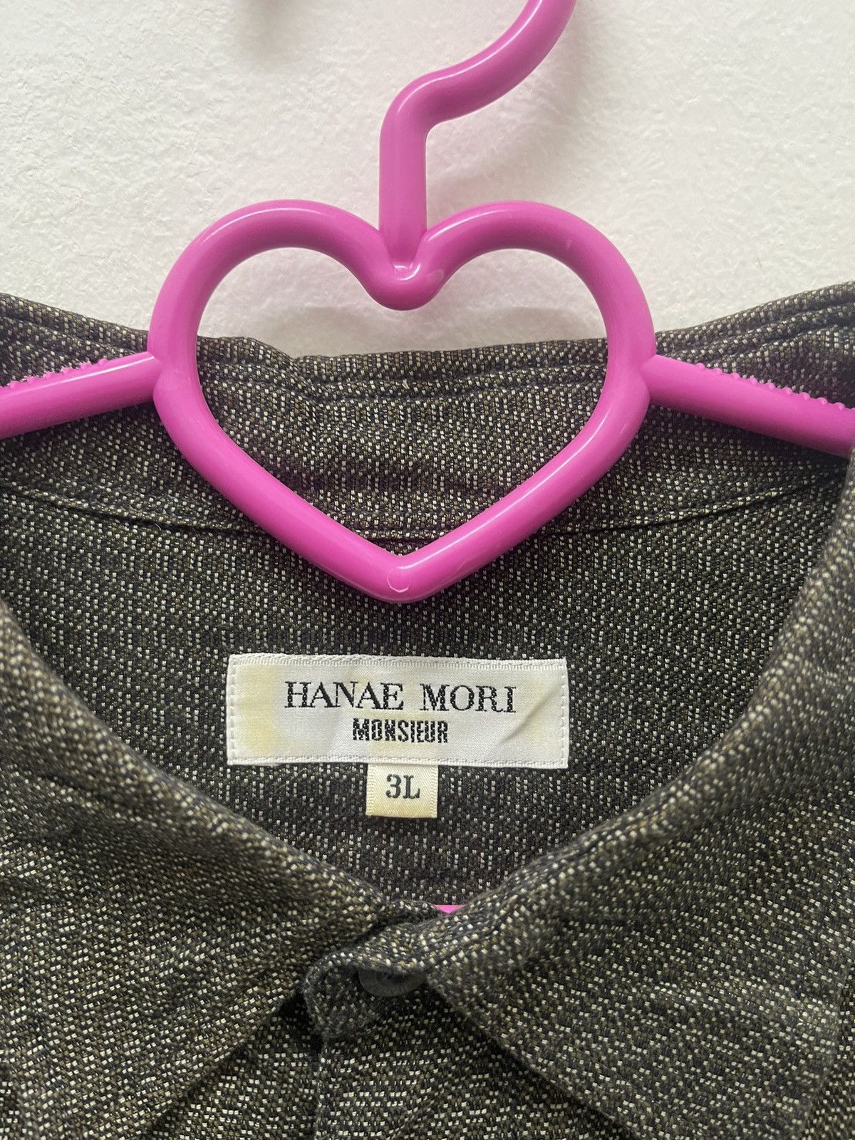 Hanae Mori Rare Vintage HANAE MORI Monsieur Single Pocket Button Up Size US L / EU 52-54 / 3 - 4 Thumbnail