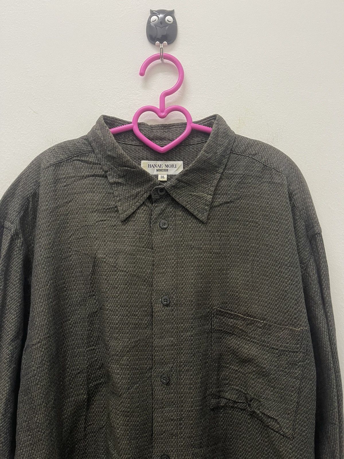 Hanae Mori Rare Vintage HANAE MORI Monsieur Single Pocket Button Up Size US L / EU 52-54 / 3 - 2 Thumbnail