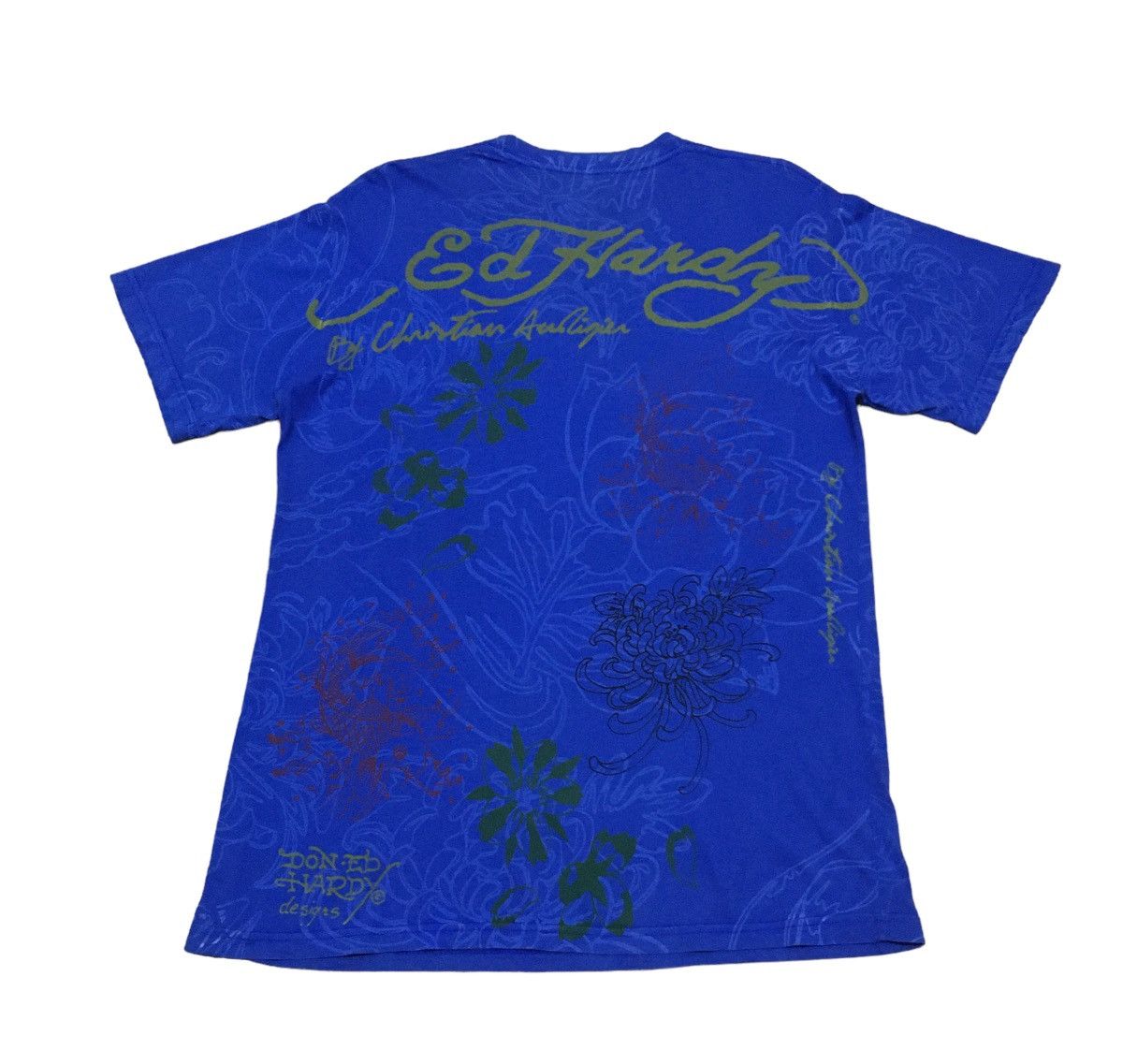 Ed Hardy Rare Design Vintage Ed Hardy Full Print T-shirt 2000s Size US M / EU 48-50 / 2 - 2 Thumbnail