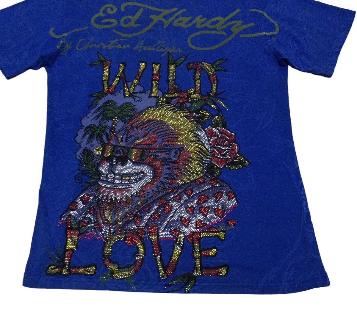 Ed Hardy Rare Design Vintage Ed Hardy Full Print T-shirt 2000s Size US M / EU 48-50 / 2 - 3 Thumbnail