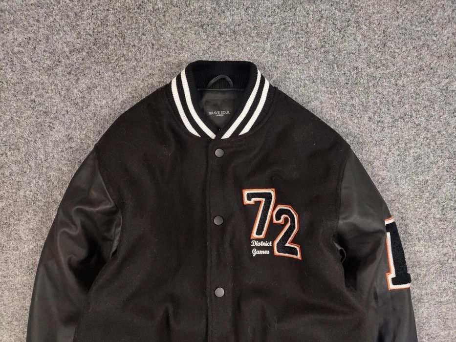 Vintage Vintage 90's Varsity Jacket Bomber USA Letterman Black Wool Size US M / EU 48-50 / 2 - 3 Thumbnail
