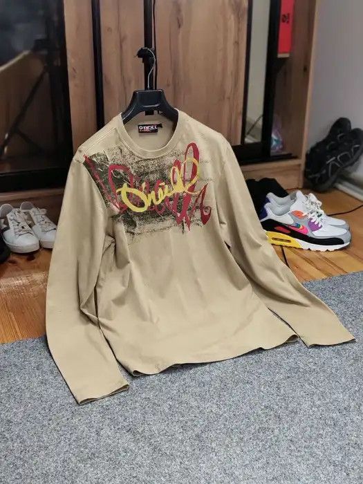 O'Neill Vintage 90's O'neill Logo Beige Light Long Sleeve Sweatshirt Size US M / EU 48-50 / 2 - 10 Thumbnail