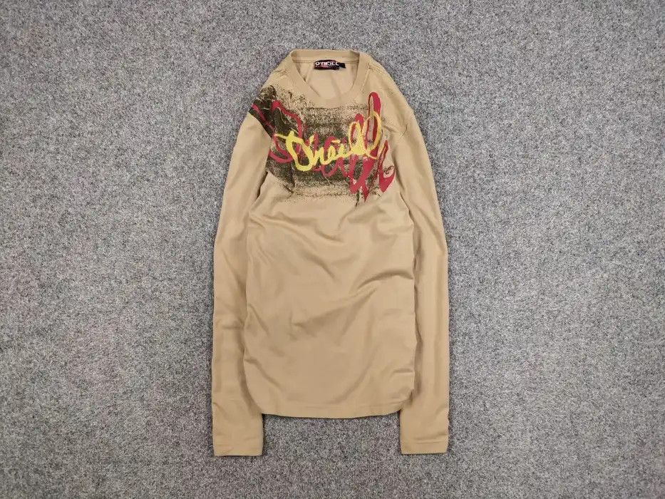 O'Neill Vintage 90's O'neill Logo Beige Light Long Sleeve Sweatshirt Size US M / EU 48-50 / 2 - 1 Thumbnail