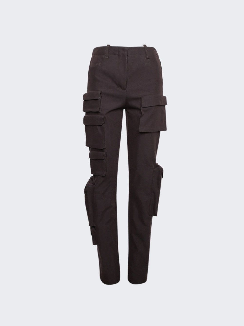 Off-White c/o Virgil Abloh Multi-pockets Cargo Trousers in Gray