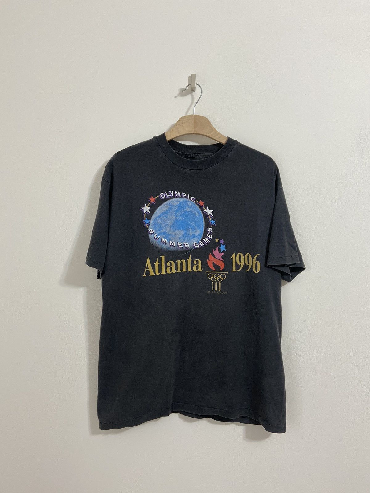 image of Band Tees x Vintage Shirt Olympic Summer Games Atlanta in Grey, Men's (Size XL)