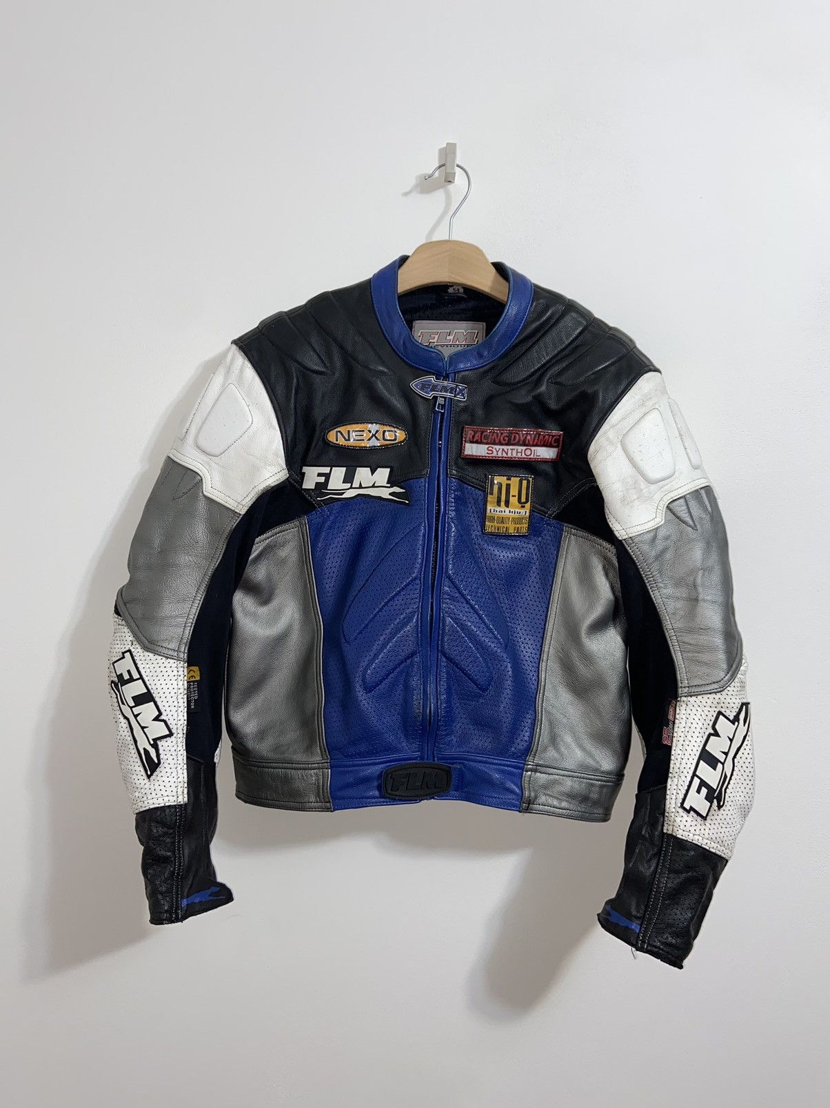 Vintage FLM Leather Moto Racing Jacket Size US S / EU 44-46 / 1 - 2 Thumbnail