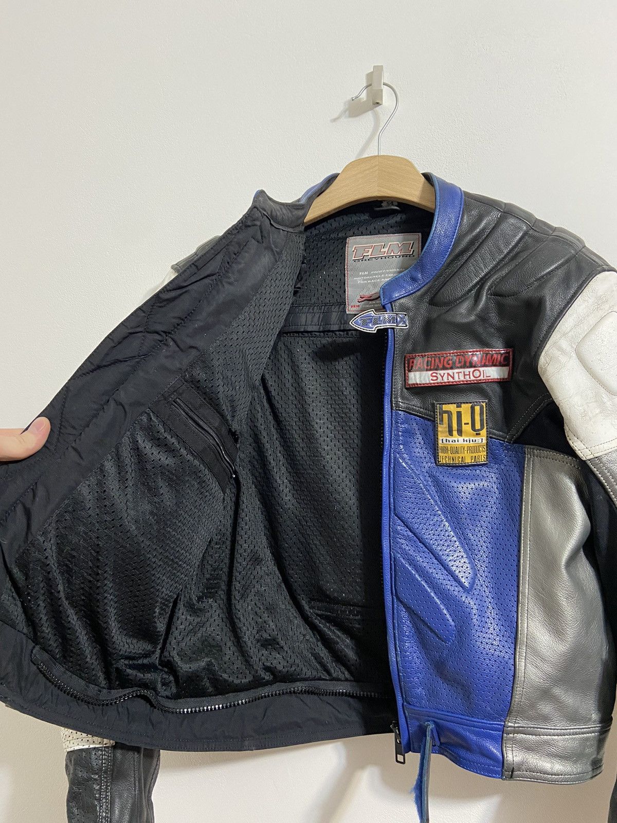 Vintage FLM Leather Moto Racing Jacket Size US S / EU 44-46 / 1 - 16 Thumbnail