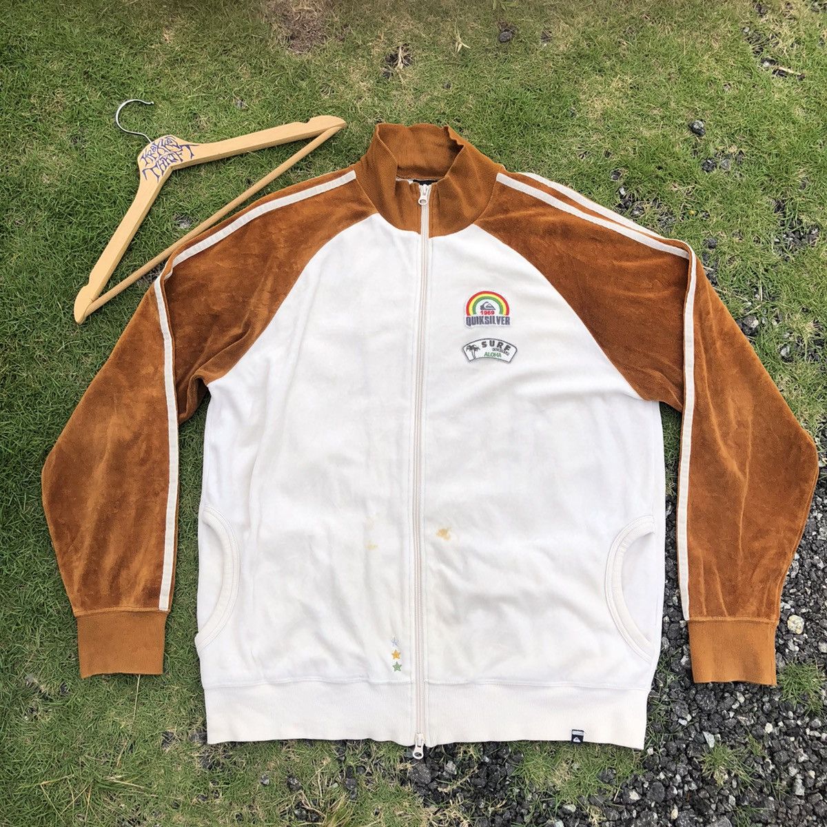 Quiksilver QuickSilver Big Logo velvet Zipper Jacket Size US L / EU 52-54 / 3 - 2 Thumbnail