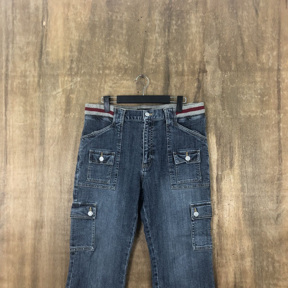 Japanese Brand Ftop Blue Denim Jeans Multipocket pants #6273 Size 30" / US 8 / IT 44 - 2 Thumbnail