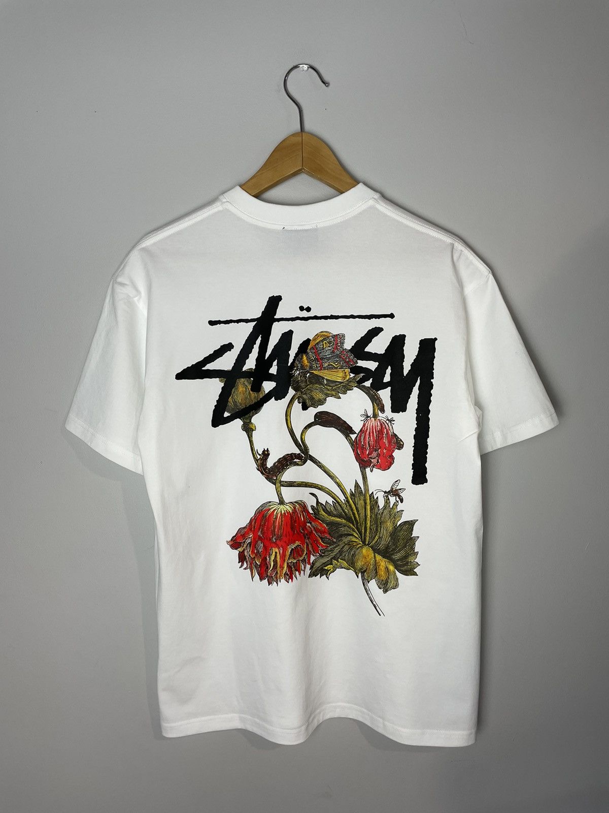 Stussy Stussy Withered Flower Tee White | Grailed