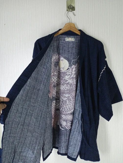 Japanese Brand Rare Vintage Kimono Japan Dragon Cardigan Overprint Size US L / EU 52-54 / 3 - 2 Thumbnail