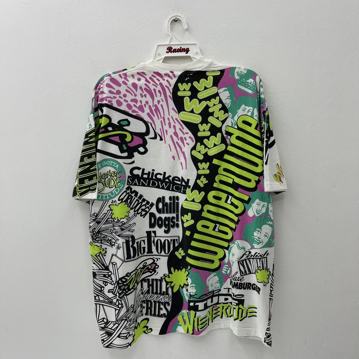 Vintage Vintage 90s All Over Print Nice T-Shirt Single Stitch Size US XL / EU 56 / 4 - 2 Thumbnail