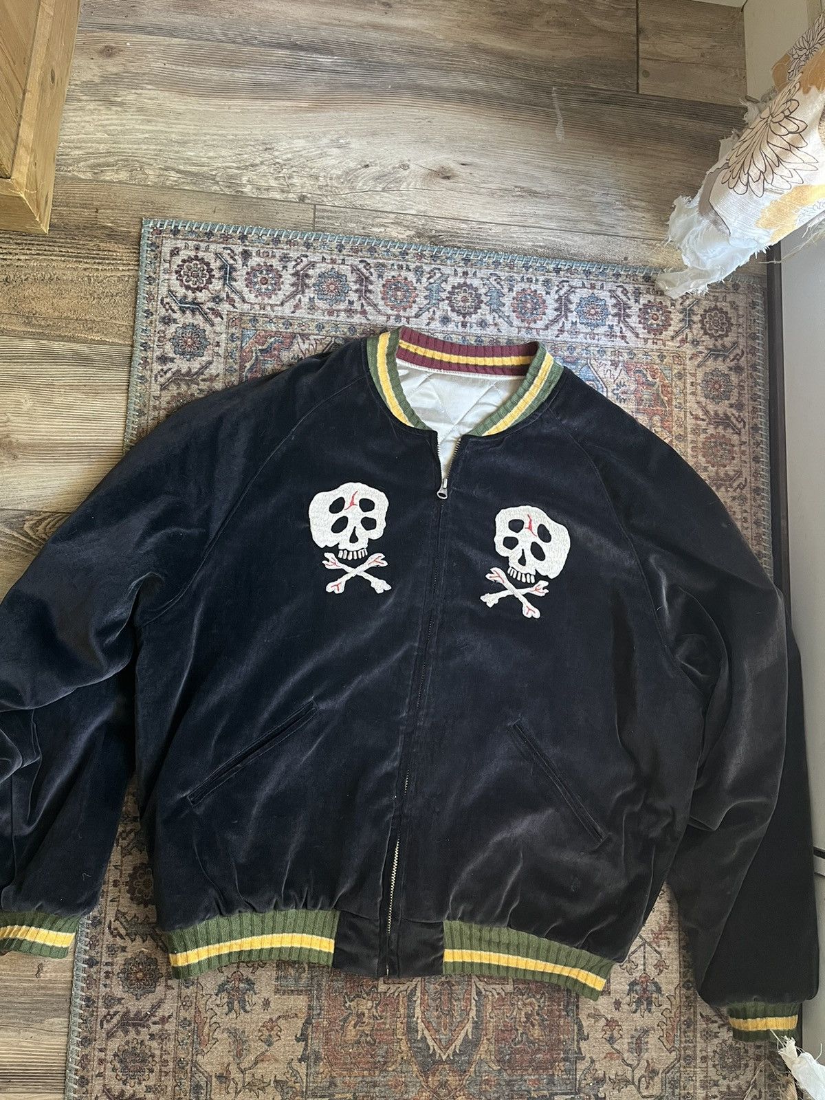 Kapital Kapital velvet souvenir skull jacket Grailed
