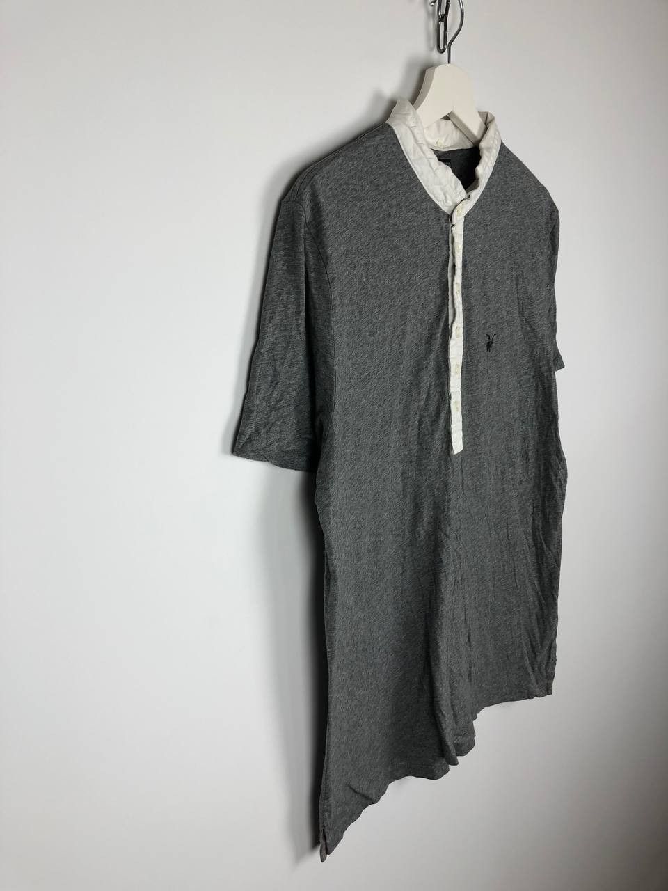Allsaints AllSaints Basic T-Shirt Polo Small Embroidered Logo Gray XL Size US XL / EU 56 / 4 - 3 Thumbnail