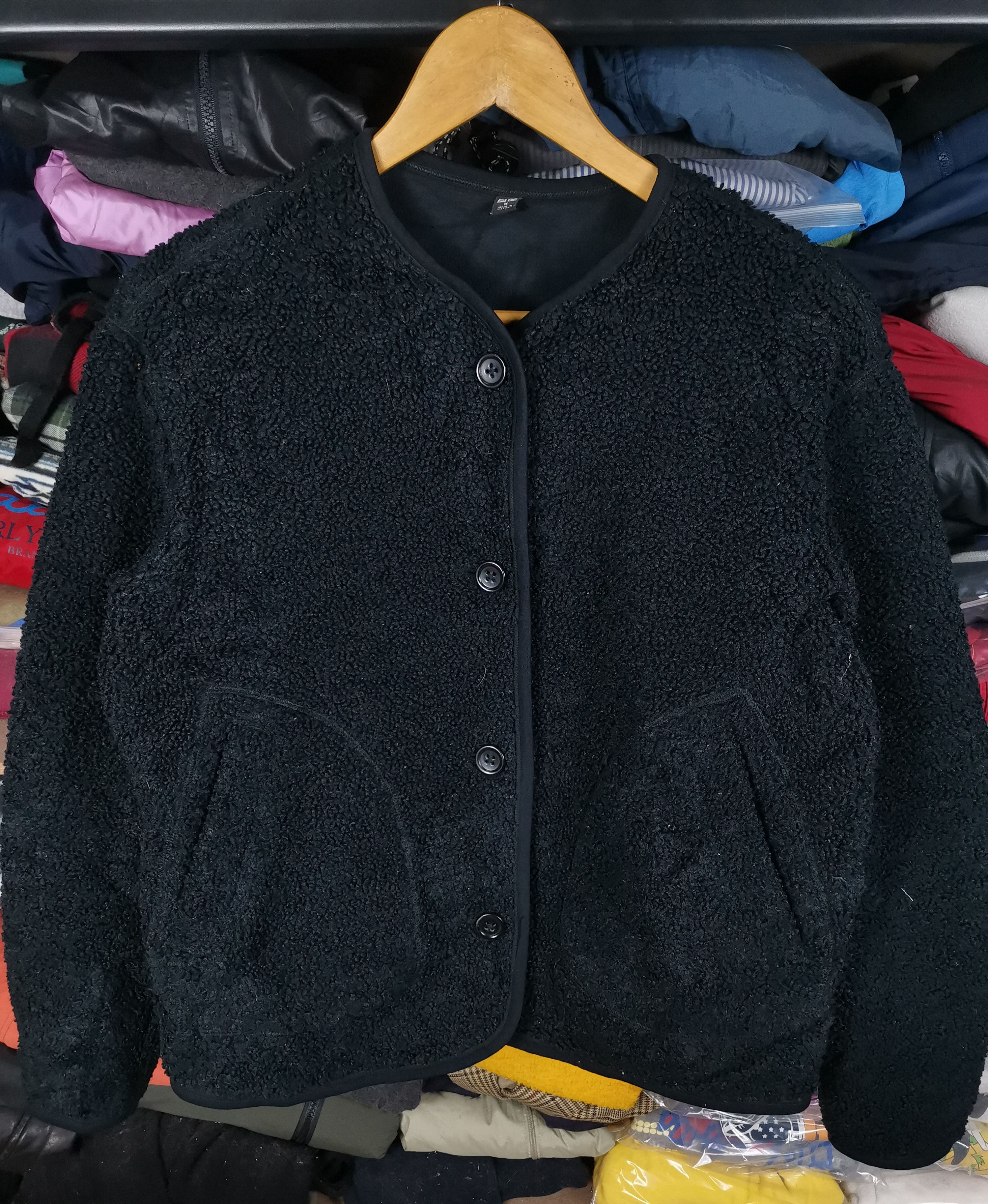 Japanese Brand Uniqlo Deep Pile Sherpa Cardigan Jacket Size US M / EU 48-50 / 2 - 1 Thumbnail