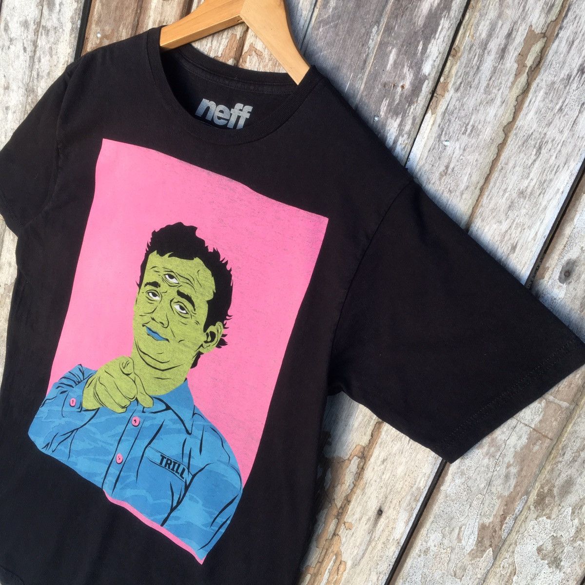 NEFF Thrashed Faded Vintage Neff Skateboard ERD GRUNGE TEE Size US M / EU 48-50 / 2 - 4 Thumbnail