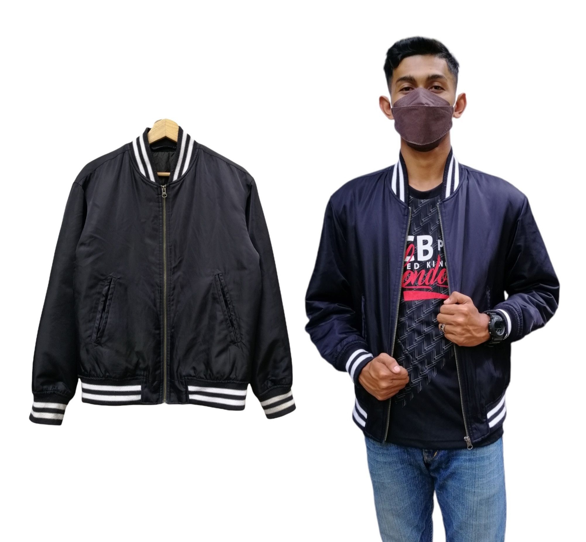 GU × Japanese Brand Streetwear Japanese GU Brand Bomber Jacket Size US S / EU 44-46 / 1 - 1 Thumbnail