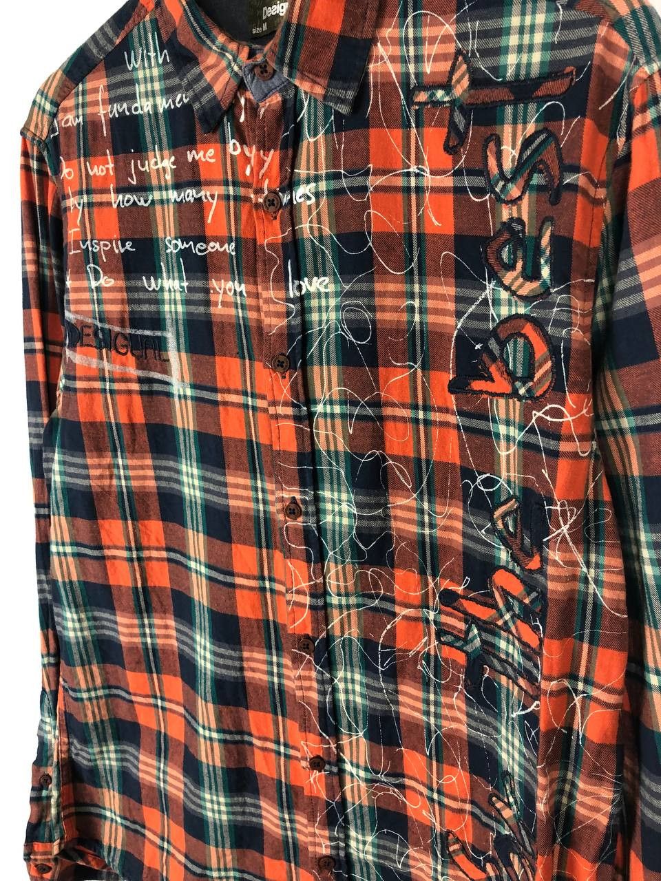 Desigual DESIGUAL YES!! Shirt Check Button Up Orange size M Size US M / EU 48-50 / 2 - 6 Thumbnail