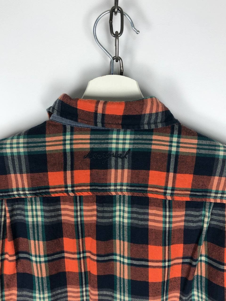Desigual DESIGUAL YES!! Shirt Check Button Up Orange size M Size US M / EU 48-50 / 2 - 8 Thumbnail