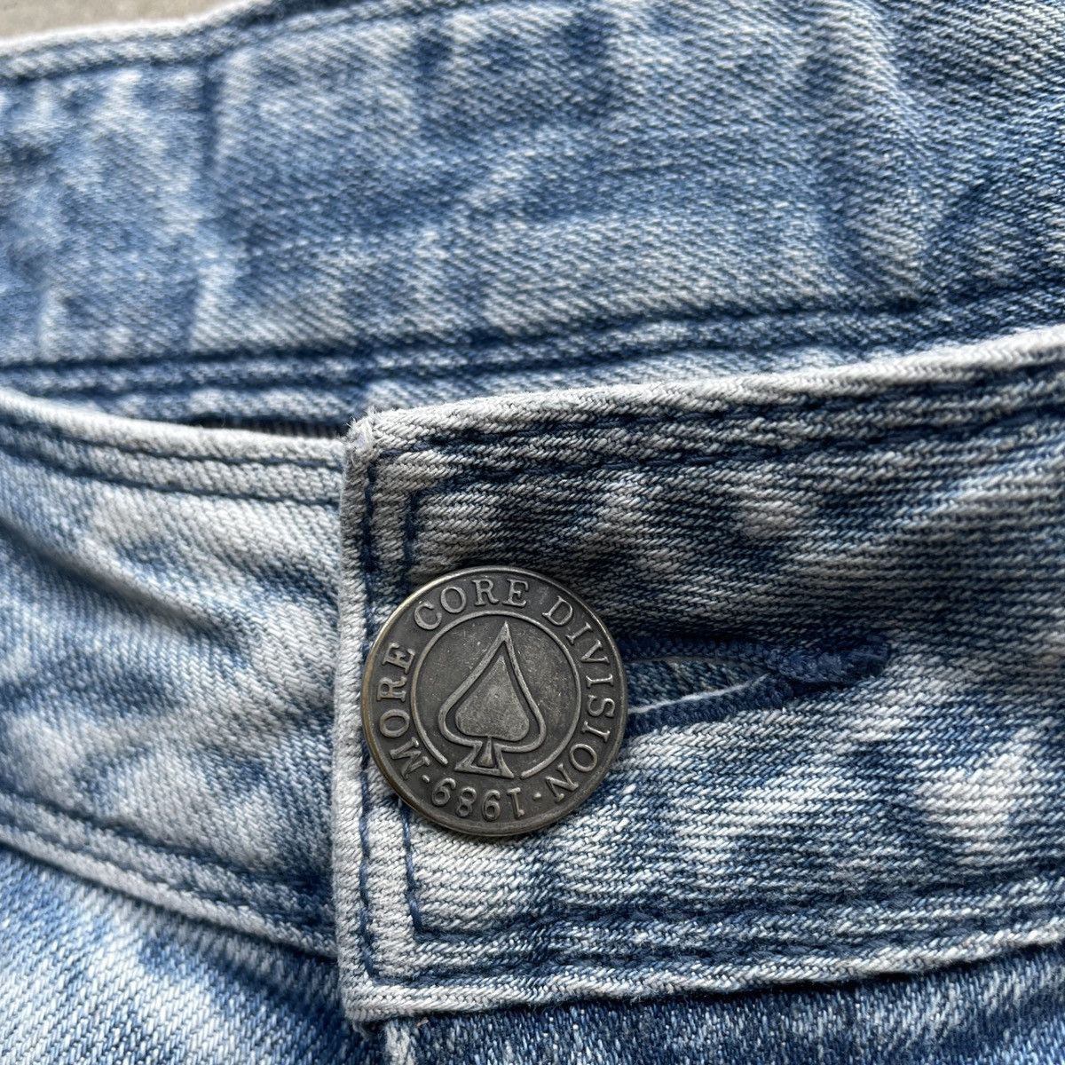 Japanese Brand Rare🔥 Vintage MCD Faded Embroidery Denim Pants Distressed Size US 33 - 8 Thumbnail