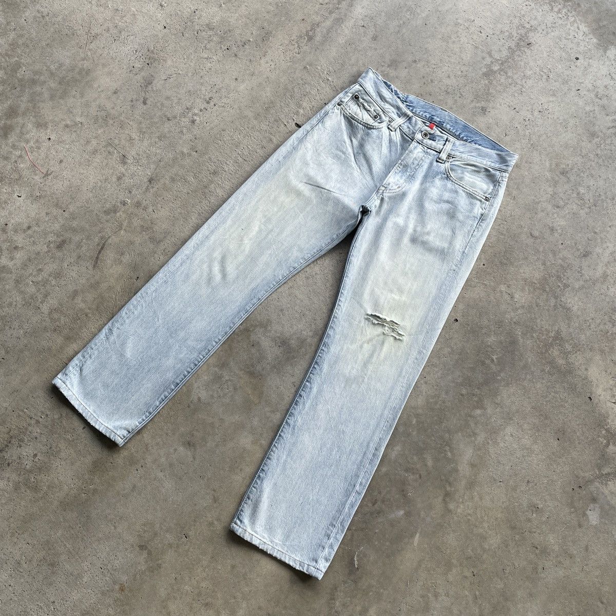 Japanese Brand W31x29🔥 Vintage Japanese Faded Distressed Denim Jeans Pants Size US 31 - 2 Thumbnail