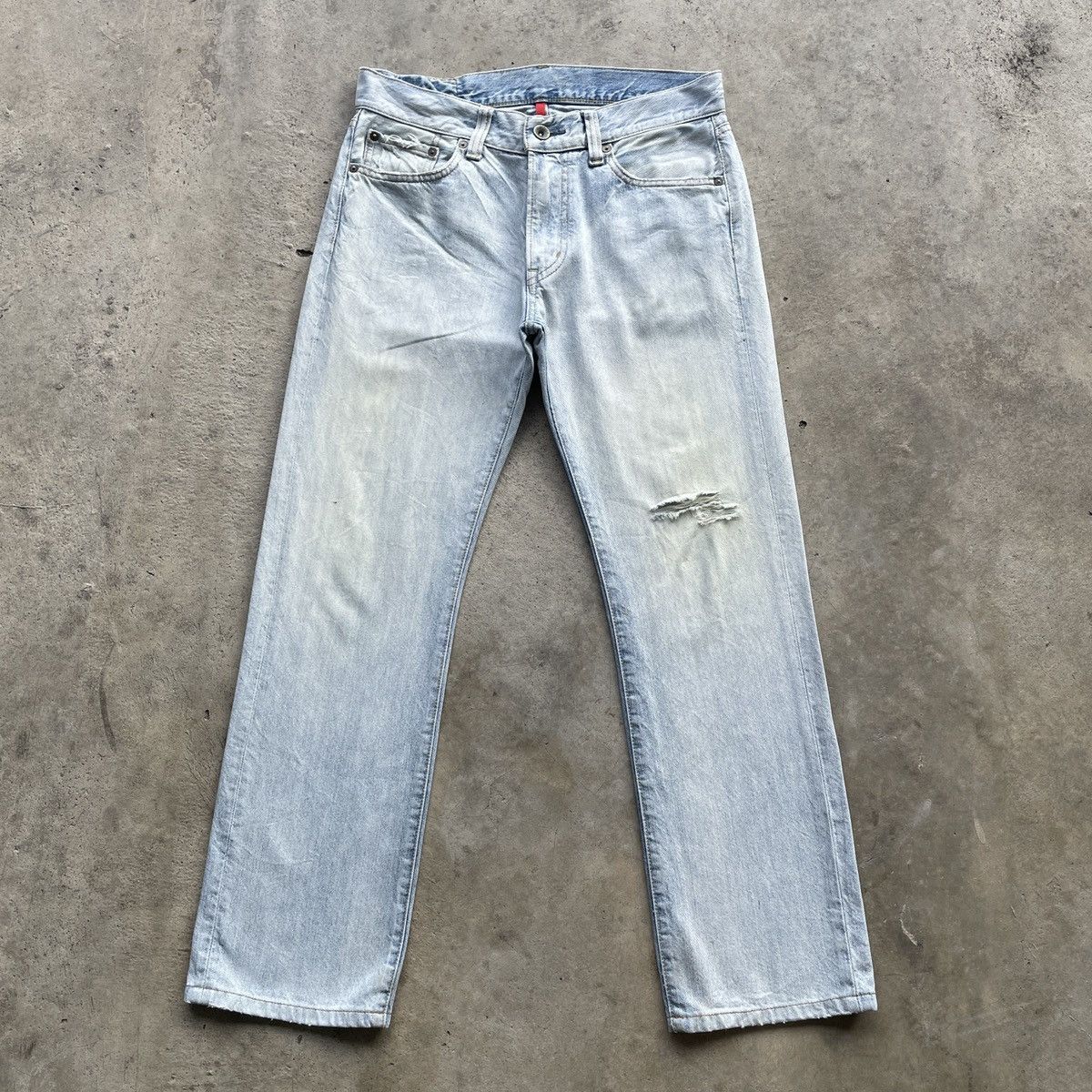 Japanese Brand W31x29🔥 Vintage Japanese Faded Distressed Denim Jeans Pants Size US 31 - 1 Thumbnail