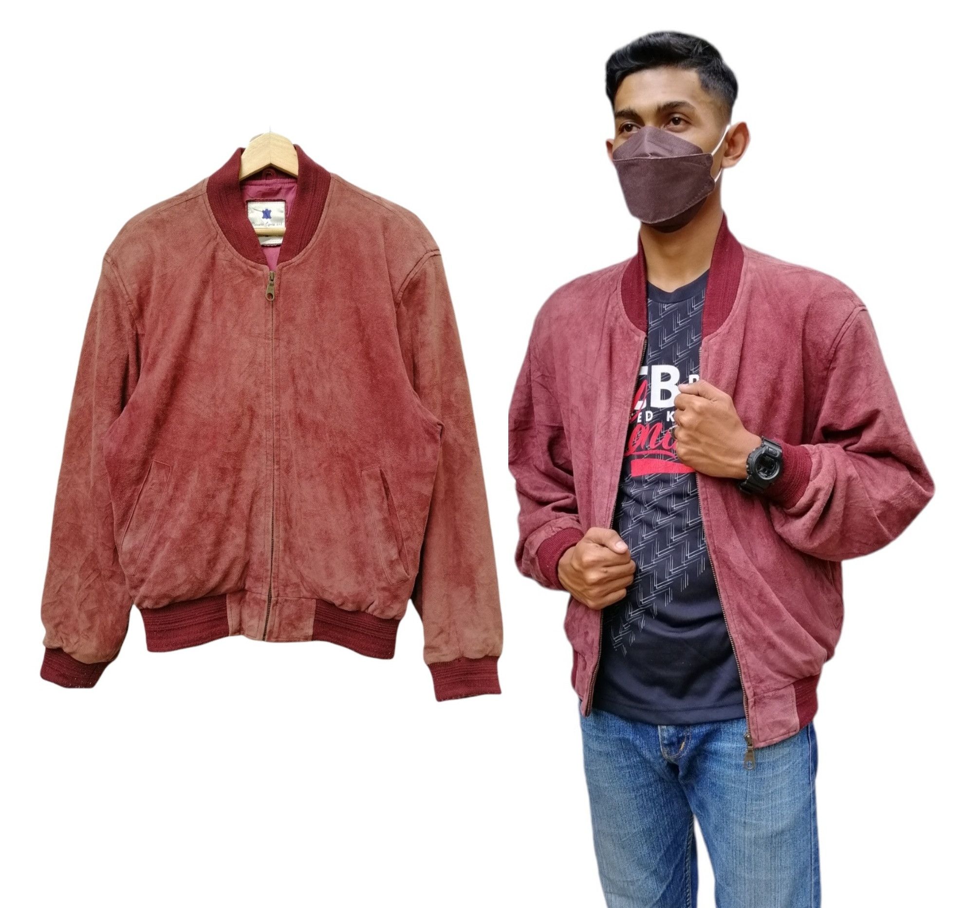 Vintage Vintage Conceria Egeria Goat Leather Bomber Jacket Size US M / EU 48-50 / 2 - 1 Thumbnail