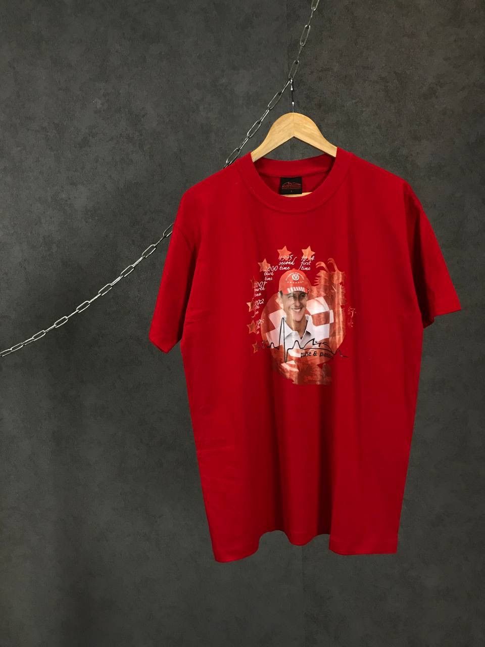 Formula 1 Michael Schumacher racing vintage formula Uno tee Size US L / EU 52-54 / 3 - 1 Thumbnail