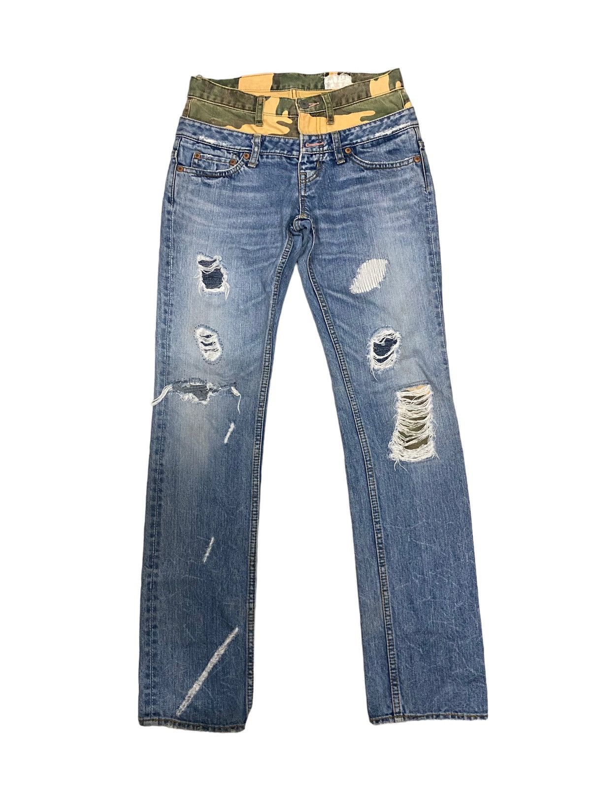 image of Distressed Denim x Vintage Antgauge Japanese Distress Denim Jeans in Blue, Men's (Size 28)