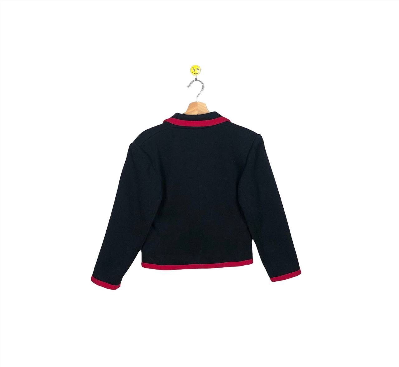 Yves Saint Laurent Yves Saint Laurent Cropped Top Coat YSL Black Pink Jacket Size M / US 6-8 / IT 42-44 - 2 Thumbnail