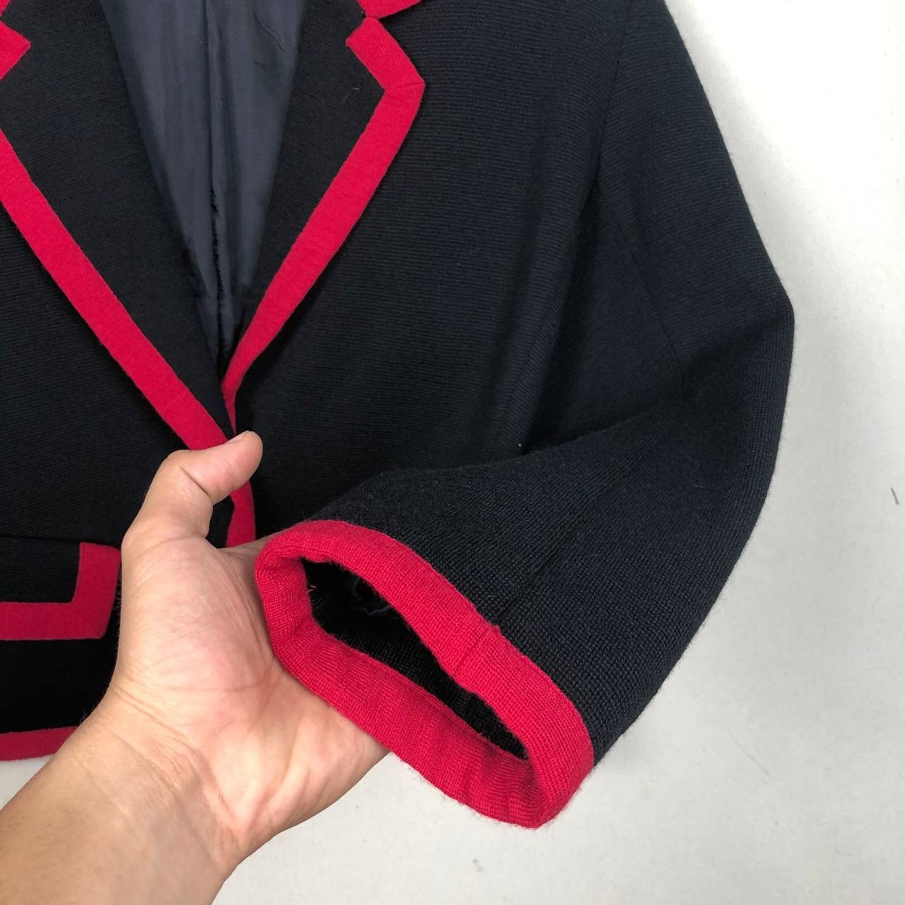 Yves Saint Laurent Yves Saint Laurent Cropped Top Coat YSL Black Pink Jacket Size M / US 6-8 / IT 42-44 - 6 Thumbnail