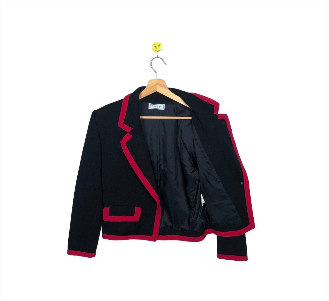 Yves Saint Laurent Yves Saint Laurent Cropped Top Coat YSL Black Pink Jacket Size M / US 6-8 / IT 42-44 - 3 Thumbnail