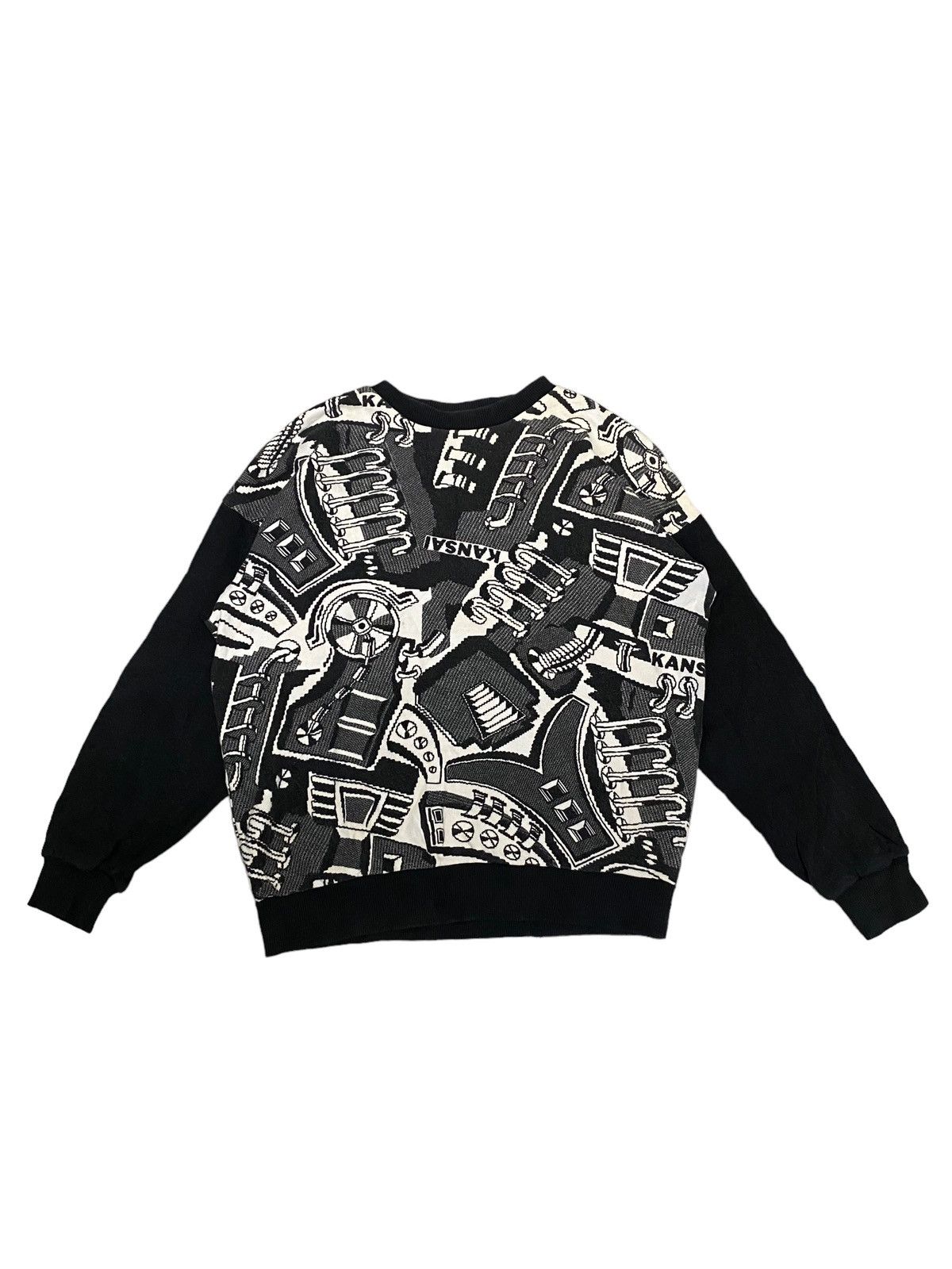 Kansai Yamamoto Vintage Kansai Yamamoto Fullprint Sweatshirt Size US M / EU 48-50 / 2 - 2 Thumbnail
