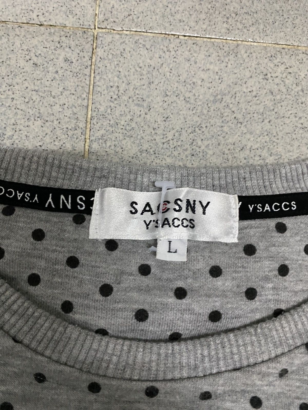 Japanese Brand × Vintage × Yohji Yamamoto Offer‼️Vintage Y’saccs Yohji Yamamoto Polkadot Sweatshirt Size L / US 10 / IT 46 - 3 Thumbnail