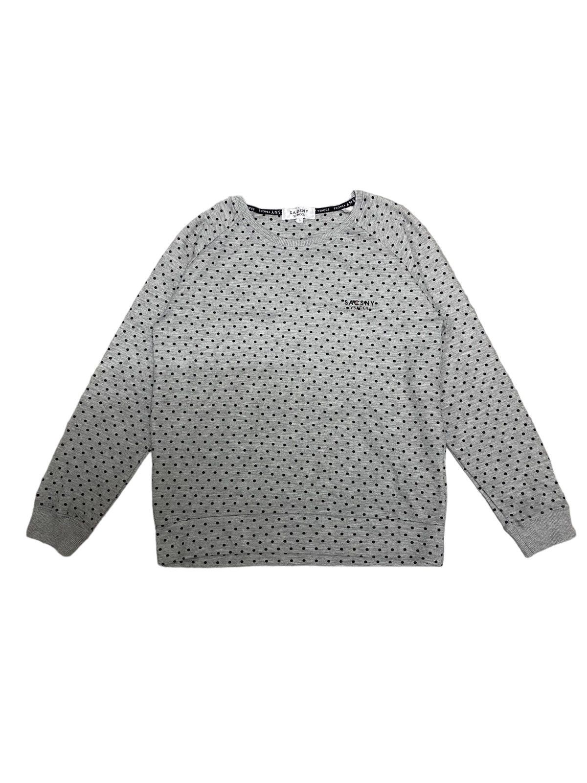 Japanese Brand × Vintage × Yohji Yamamoto Offer‼️Vintage Y’saccs Yohji Yamamoto Polkadot Sweatshirt Size L / US 10 / IT 46 - 1 Thumbnail