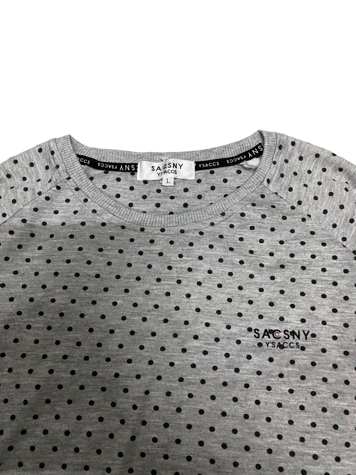 Japanese Brand × Vintage × Yohji Yamamoto Offer‼️Vintage Y’saccs Yohji Yamamoto Polkadot Sweatshirt Size L / US 10 / IT 46 - 2 Thumbnail