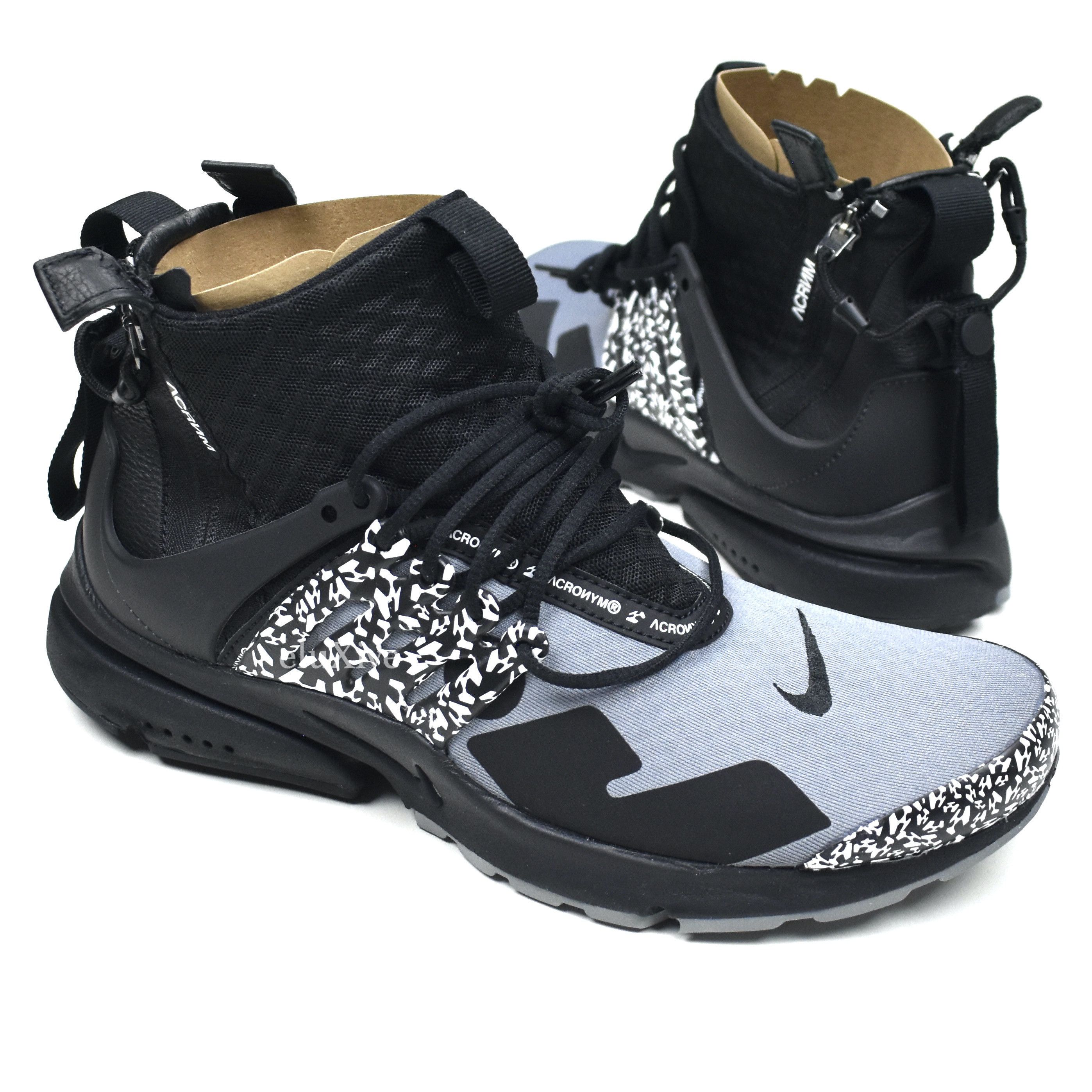 image of Acronym Air Presto Mid Safari Black Gray Ds 2018 Shoes, Men's (Size 11)