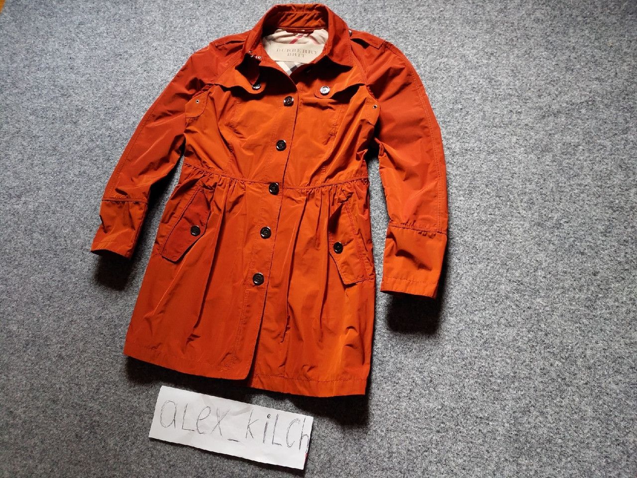 BURBERRY BRIT Ladies Nylon Trench Coat Nova Check