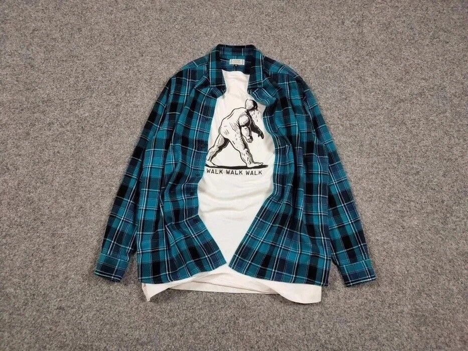 Flannel Vintage Flannel Shirt Travis Scott Style Streetwear Hype Size US L / EU 52-54 / 3 - 2 Thumbnail