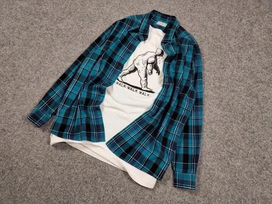 Flannel Vintage Flannel Shirt Travis Scott Style Streetwear Hype Size US L / EU 52-54 / 3 - 3 Thumbnail