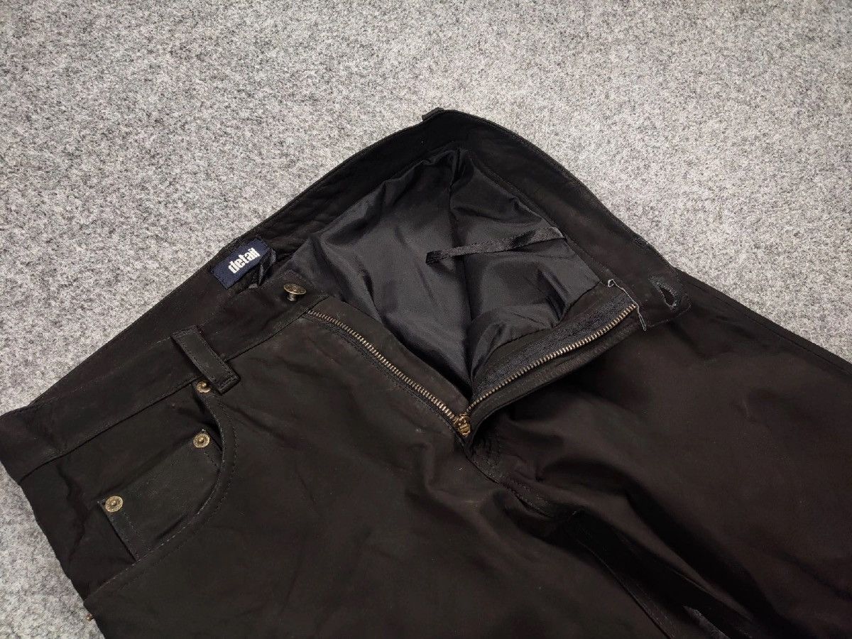 Japanese Brand Vintage Japanese Mens Genuine leather Black Pants Hype Size US 32 / EU 48 - 12 Thumbnail