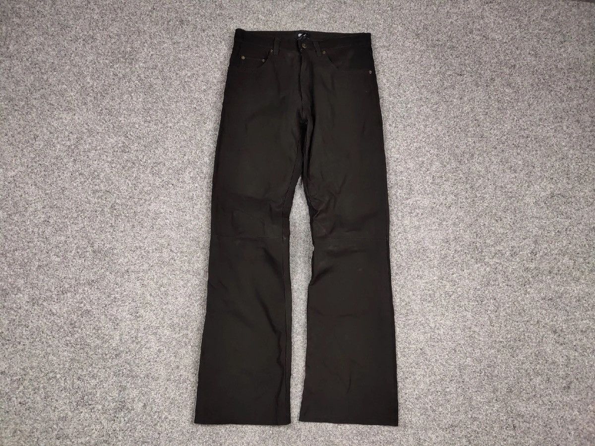 Japanese Brand Vintage Japanese Mens Genuine leather Black Pants Hype Size US 32 / EU 48 - 10 Thumbnail
