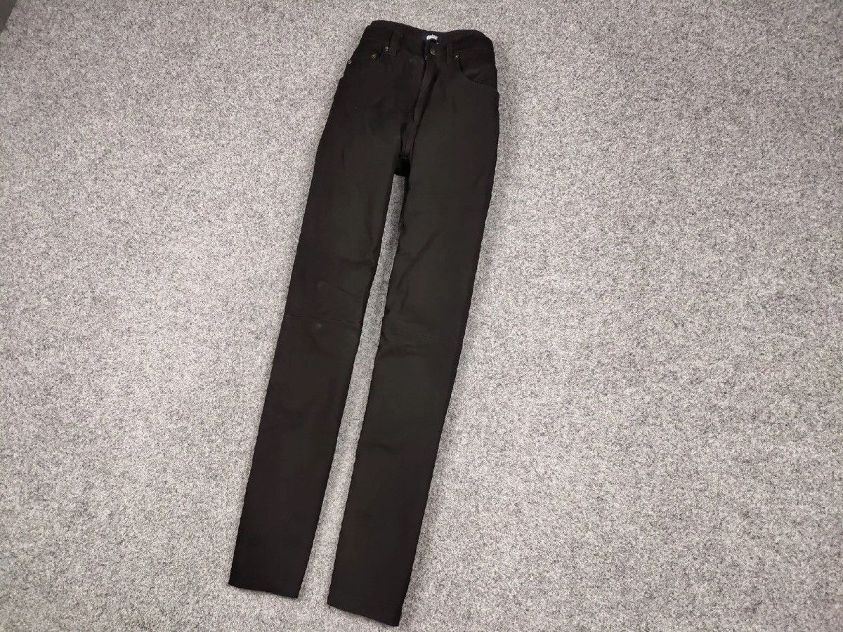 Japanese Brand Vintage Japanese Mens Genuine leather Black Pants Hype Size US 32 / EU 48 - 3 Thumbnail