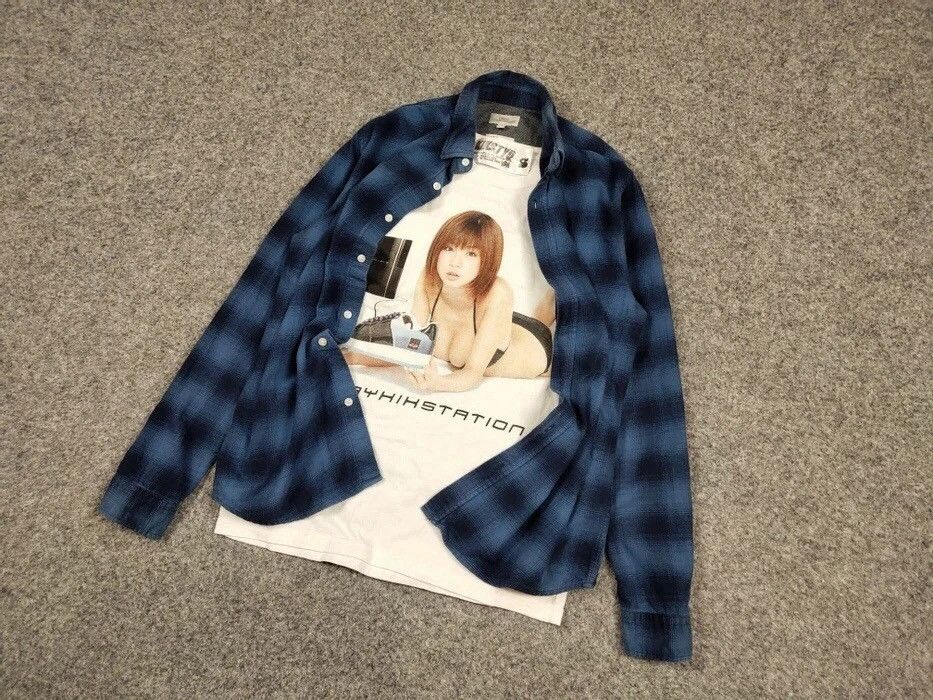 Flannel Vintage Flannel Shirt Checkered Travis Scott Style Size US S / EU 44-46 / 1 - 3 Thumbnail