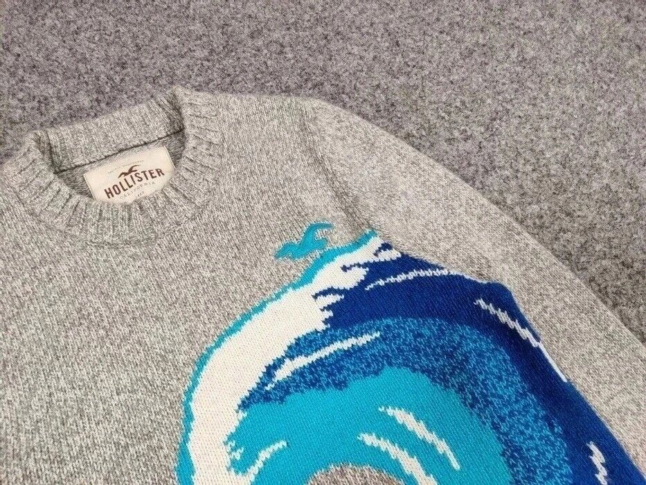 Japanese Brand Vintage Japanese Wave Print Knit Sweater Travis Scott Hype Size US S / EU 44-46 / 1 - 11 Thumbnail