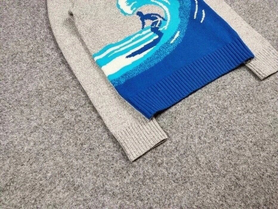 Japanese Brand Vintage Japanese Wave Print Knit Sweater Travis Scott Hype Size US S / EU 44-46 / 1 - 6 Thumbnail